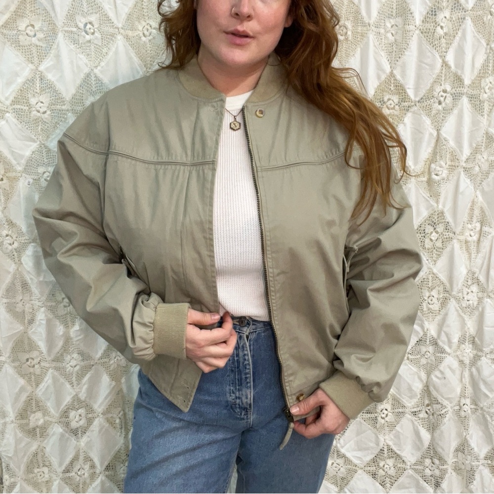 Vintage Beige Bomber Jacket Puritan “L”